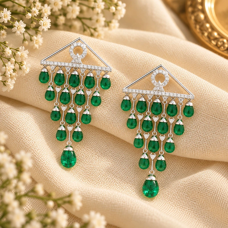 Award Winning Emerald Earrings Craftsmanship Showcase