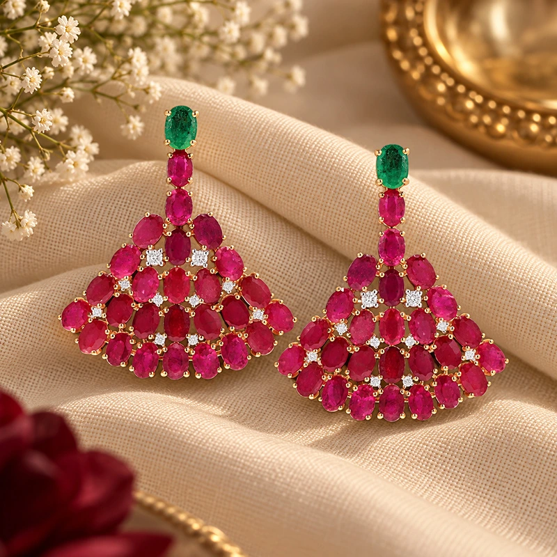 Award Winning Ruby Earrings Craftsmanship Showcase