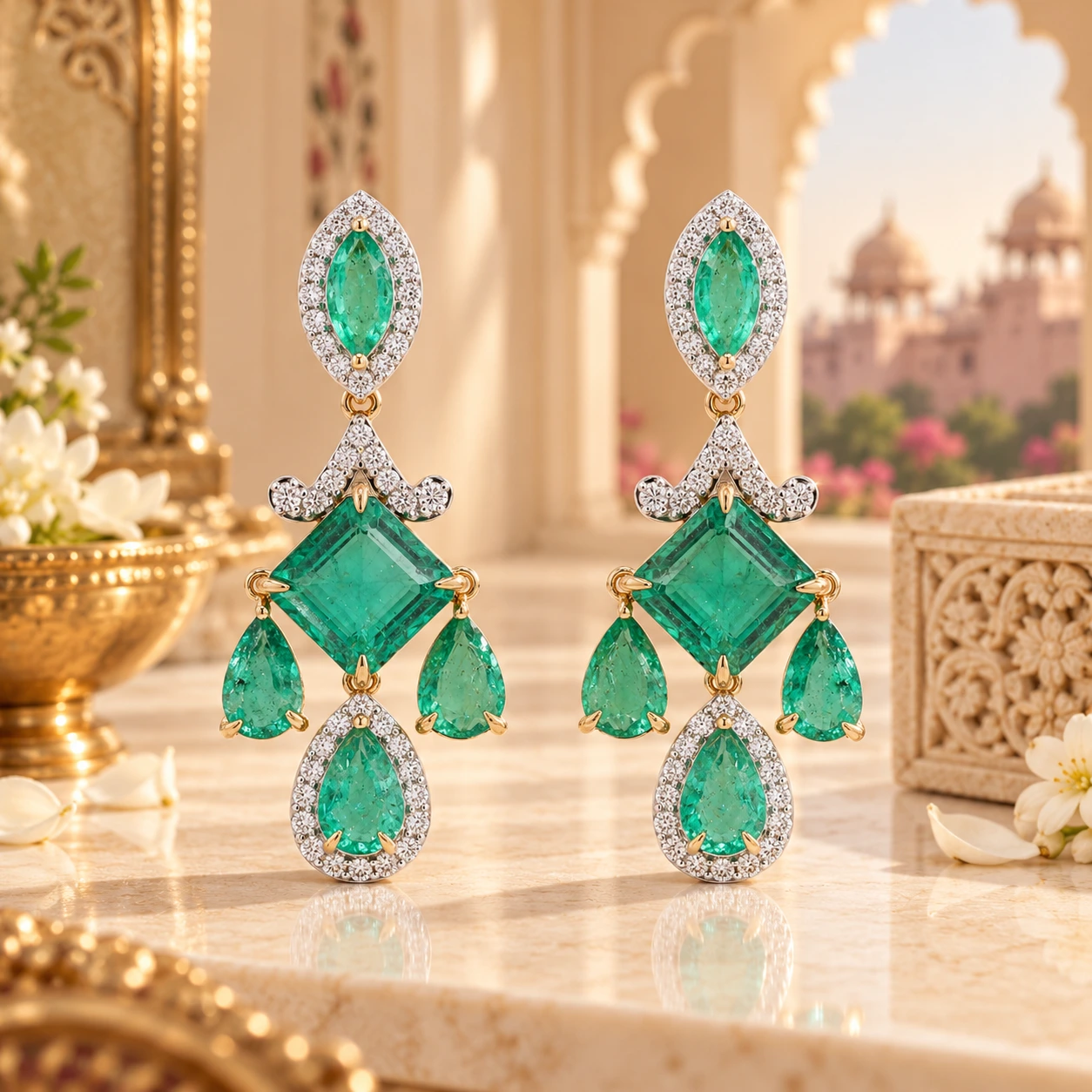 Emerald Drop Earrings