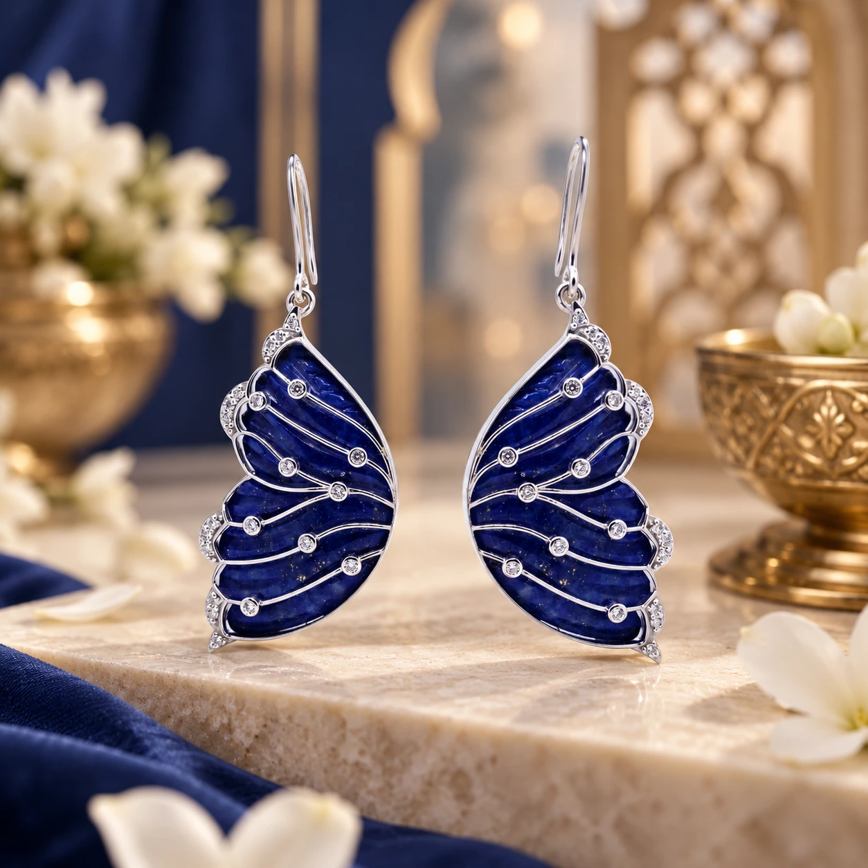 Sapphire Butterfly Earrings